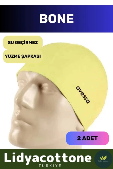 Likralı Silikon Havuz Ve Deniz Yüzücü Deniz Havuz Bonesi Su Geçirmez Yüzme Şapkası 2'li Set - 1