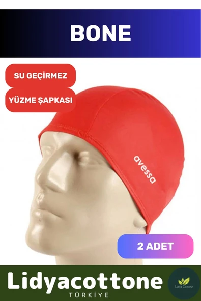 Likralı Silikon Havuz Ve Deniz Yüzücü Deniz Havuz Bonesi Su Geçirmez Yüzme Şapkası 2'li Set