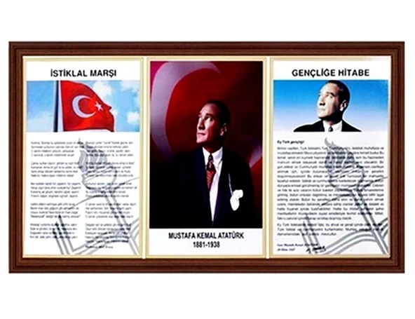 Panda Milli Levha 3Lü Mdf Çerçeve 45X90cm ürün görseli