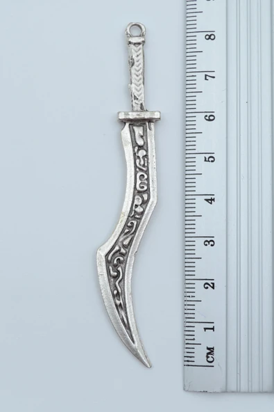 Kılıç Gümüş Kaplama Düz Zincir Kolye - Resim 3