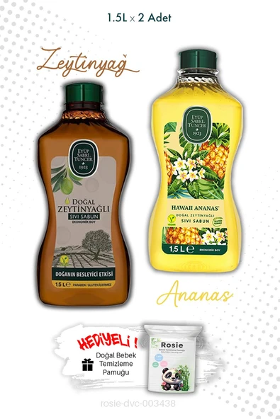 1.5L Sıvı Sabun Zeytinyağlı ve Hawaii Ananas ve ROSIE ürün görseli