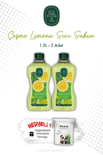 Eyüp Sabri Tuncer Doğal Zeytinyağlı Sıvı Sabun Çeşme Limonu Sıvı Sabun 1500 ml ürün görseli