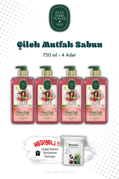 750 ML Çilek Mutfak Sabun Eyüp Sabri Tuncer X4 ve ROSIE ürün görseli