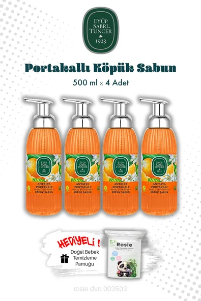 Antalya Portakalı Köpük Sabun 500 ML X4 ve ROSIE
