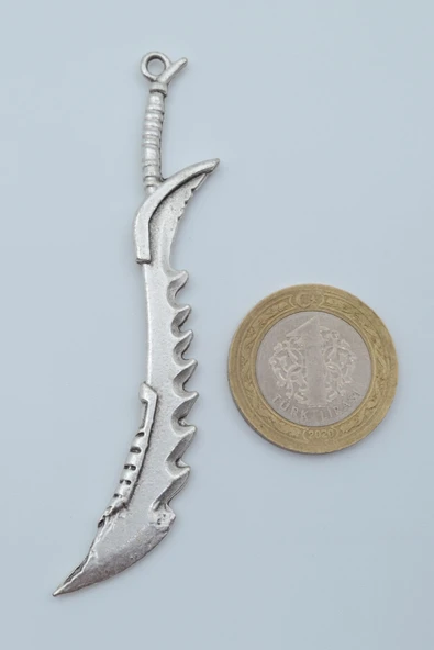 Kılıç Gümüş Kaplama Düz Zincir Kolye - Resim 4