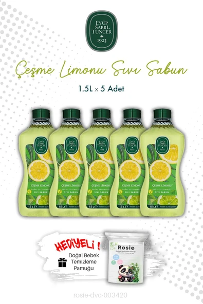 Çeşme Limonu X5 1.5L Sıvı Sabun Eyüp Sabri Tuncer ve ROSIE ürün görseli