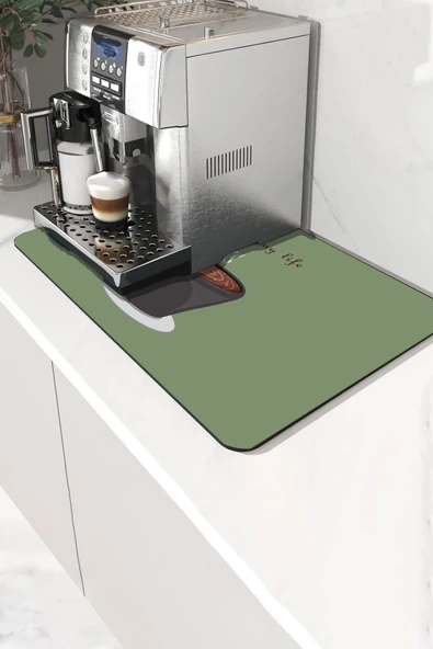 Valerine Life Kahve Makinesi Matı Sıvı Geçirmez Kaymaz Yıkanır Çaycı Çay Espresso Makinesi Pad 35x45cm 27250212