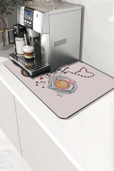 Valerine Life Kahve Makinesi Matı Sıvı Geçirmez Kaymaz Yıkanır Çaycı Çay Espresso Makinesi Pad 35x45cm 27250214