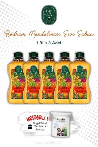 Eyüp Sabri Tuncer Bodrum Mandalinası Doğal Zeytinyağlı Sıvı Sabun 1500 ML