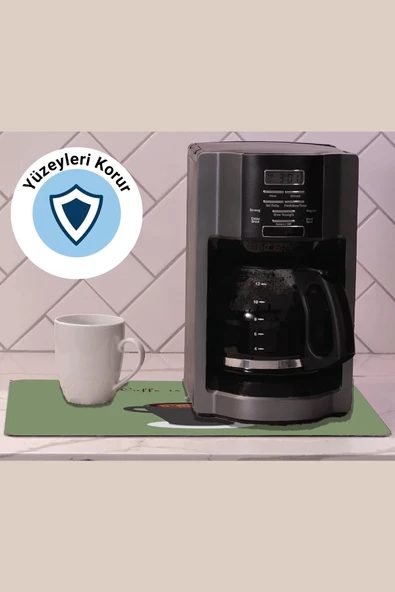 Valerine Life Kahve Makinesi Matı Sıvı Geçirmez Kaymaz Yıkanır Çaycı Çay Espresso Makinesi Pad 35x45cm 27250212 - 2