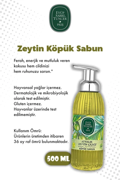 Eyüp Sabri Tuncer Zeytinyağlı Bodrum Mandalinası Köpük Sabun 500 ML - 2