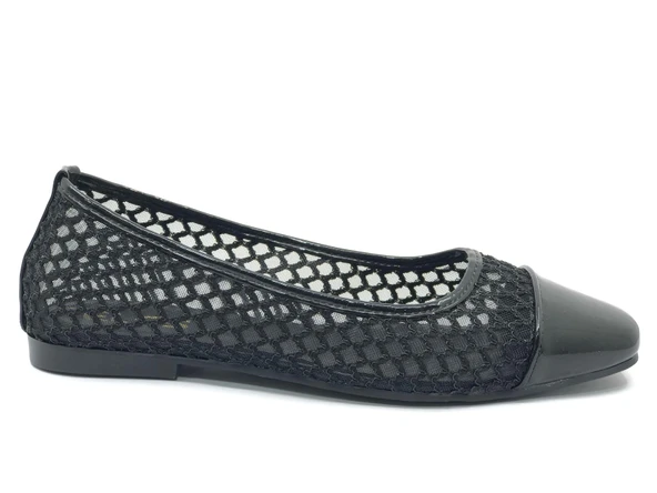 Feles Dantel Detaylı Kadın Babet Ayakkabı - Resim 15