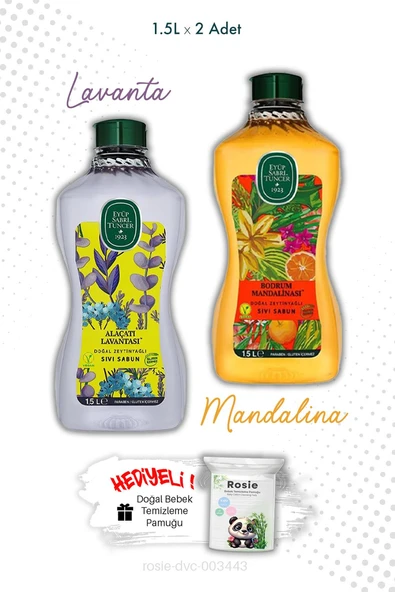 Sıvı Sabun Alaçatı Lavantası ve Bodrum Mandalinası 1.5L ve ROSIE ürün görseli