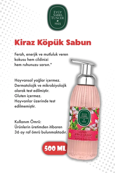 Eyüp Sabri Tuncer Japon Kiraz Çiçeği Köpük Sabun 500 ML X4 ve ROSIE - Resim 2