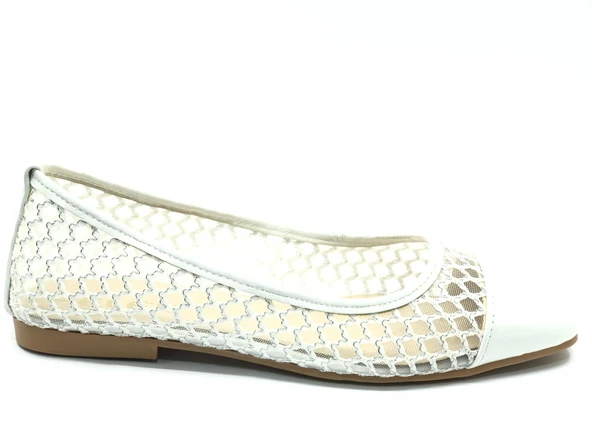 Feles Dantel Detaylı Kadın Babet Ayakkabı - Resim 8