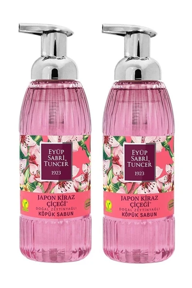 2 Adet Japon Kiraz Çiçeği Doğal Zeytinyağlı Köpük Sabun 500 Ml ürün görseli