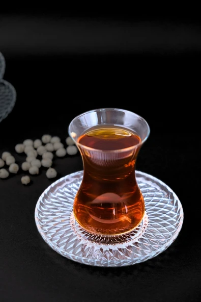 Tabak Evi Aden Sensu Cam Çay Tabağı 12cm Sade 6 lı 2494 - 2