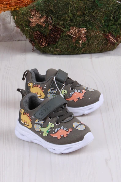 Vicco 346.B25Y.171 Haki Dino Işıklı Erkek Çocuk Ayakkabı ürün görseli