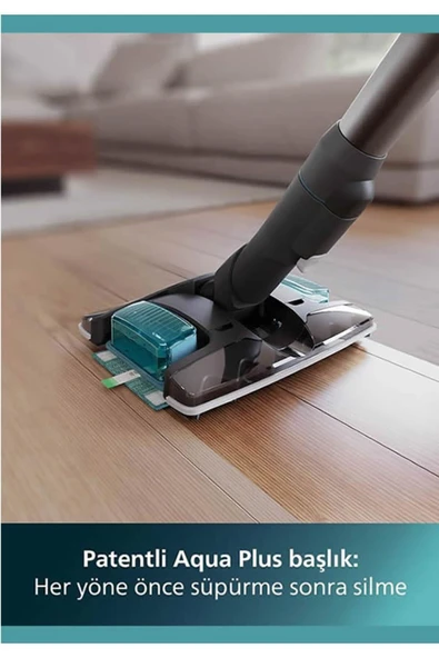 Philips XC8053/01 Aqua Plus Dikey Süpürge, 80 Dakika Çalışma, Mop ve Kuru Özellik, Akıllı Başlık - 2