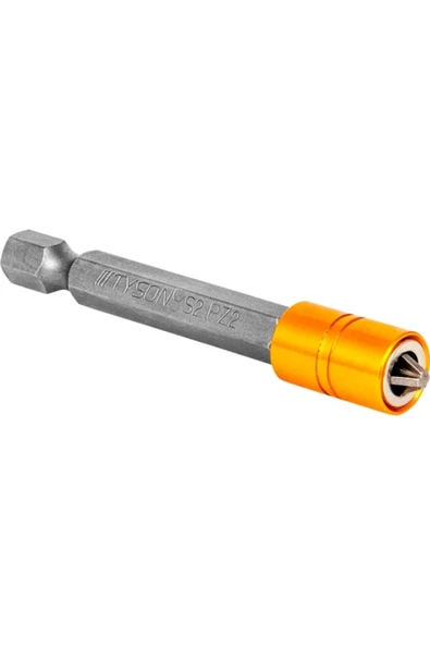 Tyson PZ2X65 mm S2 Çeliği Tek Yönlü Mıknatıs Uçlu Bits Uç (1 Adet)