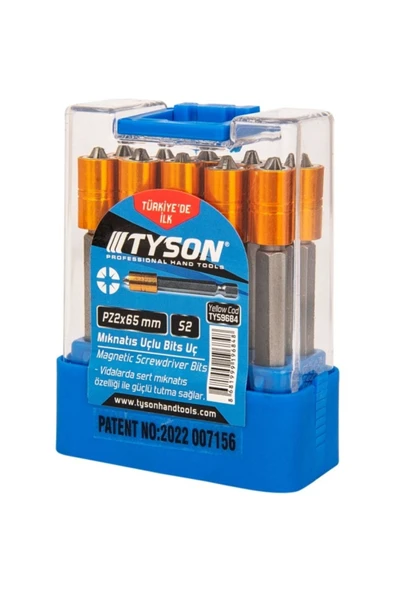 Tyson PZ2X65 mm S2 Çeliği Tek Yönlü Mıknatıs Uçlu Bits Uç (1 Adet) - 4