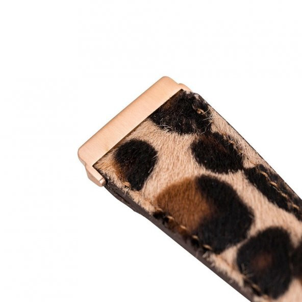 Bouletta Fitbit Versa2-3 Deri Kordon Tüylü Leopar - 4