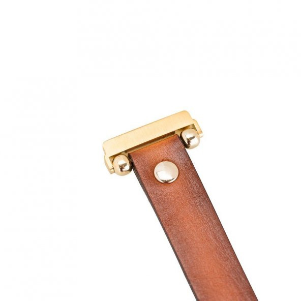 Bouletta Fitbit Versa2-3 Deri Kordon Ferro Gold Troklu RST2EF Taba - 4