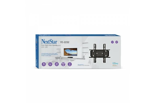 next nextstar 32 inc NextStar YE-2232 14'-32' Sabit LCD LED TV Askı Aparatı