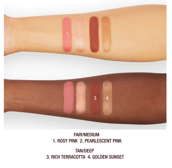 Charlotte Tilbury Hollywood Blush & Glow Glide - Yüz paleti Tan/Deep - Resim 2