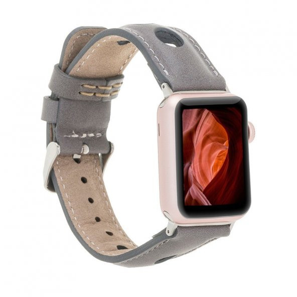Bouletta Apple Watch Deri Kordon 42-44mm RST9 Gri