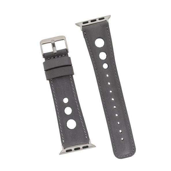 Bouletta Apple Watch Deri Kordon 42-44mm RST9 Gri - 4