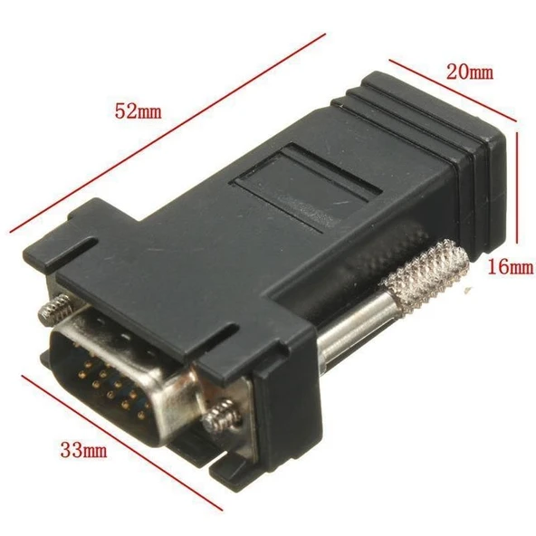 Rj45 Vga Ekleme Ek 30 Metre Uzatıcı Cat5/6 Monitör Extender - 2 Adet 5059 - 2