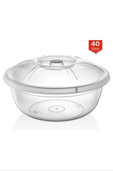 6 No Hamur Leğeni Şeffaf 40 Lt    -MRD241