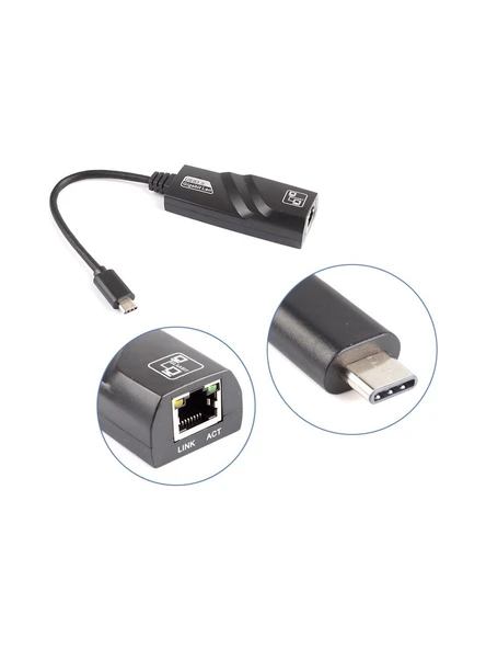 Ancheyn Type C To Ethernet Usb 3.1 1000 Mbps Gigabit Ag Adaptor Kartı 5060 - Resim 4