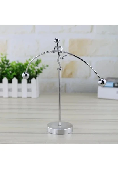 Tasarımlı Ve Eğlenceli Metal Oyuncak Figürü Newton Denge Adam