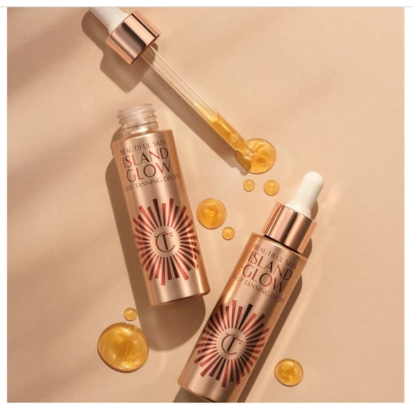 Charlotte Tilbury Island Glow Easy Tanning Drops - Bronzlaştırıcı Damlalar 30 ml  Tan/Deep - Resim 3