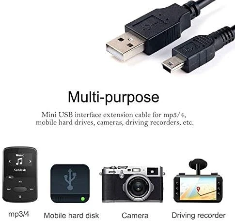 Mini Usb To Usb Data Şarj Kablosu 1.5 Metre 4575 - 5