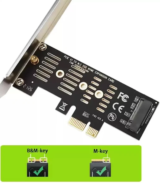 Pci-e Express 3.0 To Nvme Ssd M.2 M Key Çevirici Kart 5225 - Resim 5