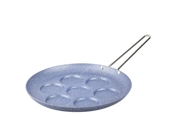 Gri Mavi Renk Granit Pankek Tavası 28CM -7 Bölmeli (Çelik Kulp)
