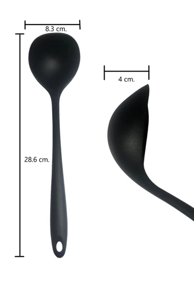 Burcummm Silikon Uzun Kepçe Siyah - 2