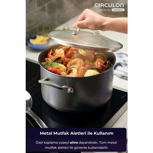 Circulon 24 cm Kapaklı Derin Tencere - 5