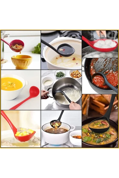 Burcummm Silikon Uzun Kepçe Siyah - 5