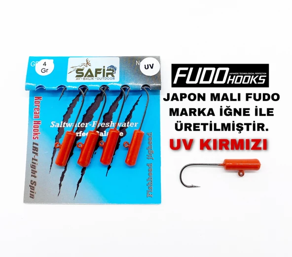 SAFİR ROCKET PLUS UV ve GLOW JİG HEAD (JAPON FUDO İĞNE) - 2