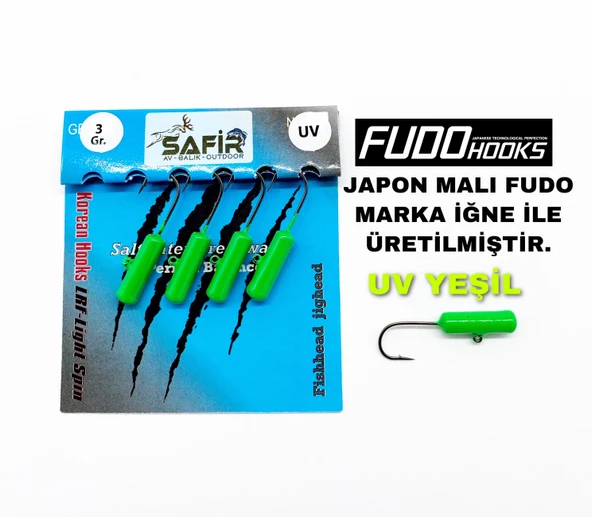 SAFİR ROCKET PLUS UV ve GLOW JİG HEAD (JAPON FUDO İĞNE) - 6
