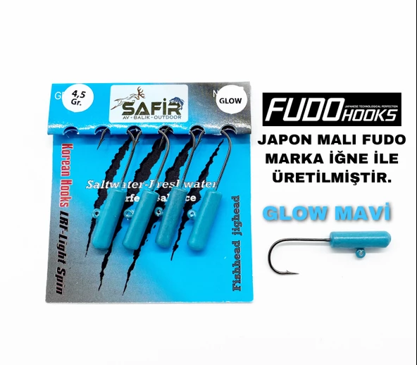 SAFİR ROCKET PLUS UV ve GLOW JİG HEAD (JAPON FUDO İĞNE) - 5