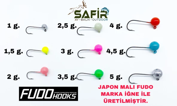 SAFİR ROUND MAGİC UV ve GLOW JİG HEAD (JAPON FUDO İĞNE)