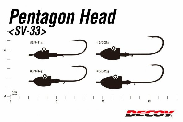 DECOY SV-33 Pentagon Head 10,5 g 3/0 No. İğne Jig Head (813713)