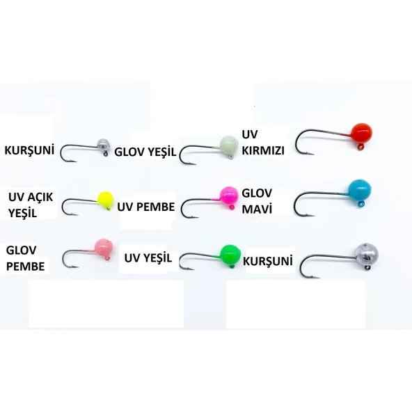 SAFİR ROUND MAGİC UV ve GLOW JİG HEAD (JAPON FUDO İĞNE) - 2