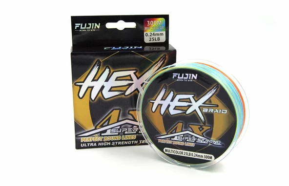 Fujin Hex Braid 4x 300mt Multicolor PE İp Misina