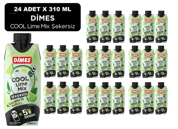 Dimes Cool Lime Mix Şekersiz 310 Ml X 24 Adet